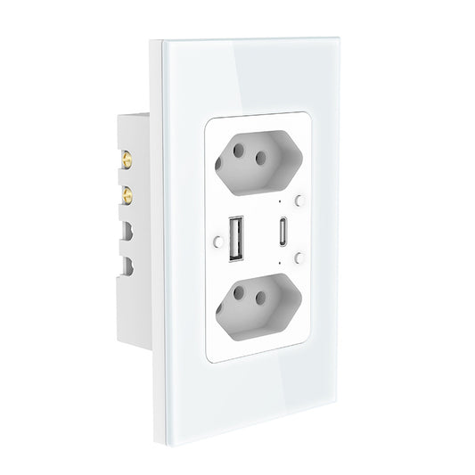 SHV Brazil WiFi Smart Socket with Timer, USB & Type-C